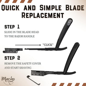 Better Barber teflon-coated blades for a smooth, precise cut.