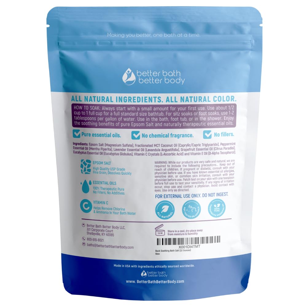 Better Bath Better Body Back Soothing Bath Salt lavender scene for calming evenings.