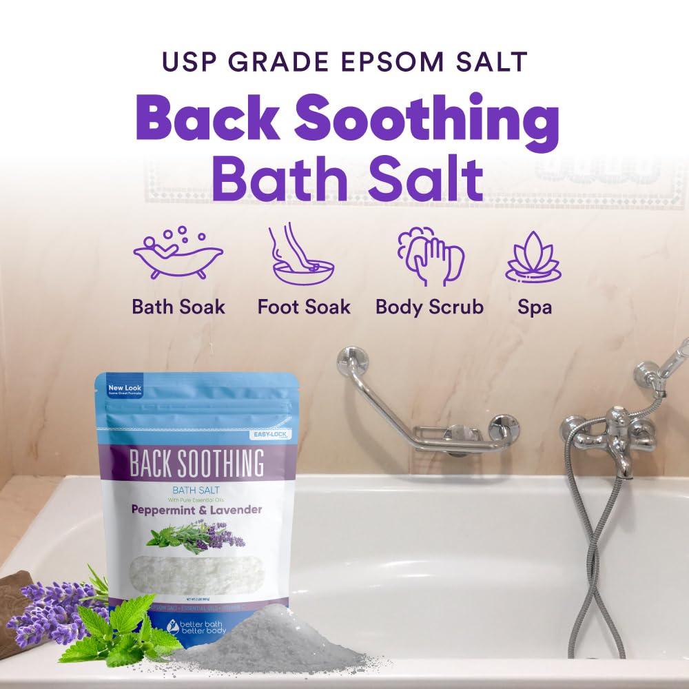 Better Bath Better Body Back Soothing Bath Salt peppermint for a cooling, energizing bath.