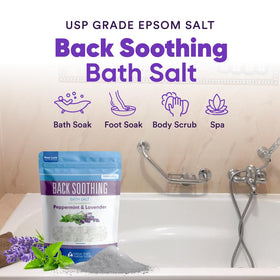 Better Bath Better Body Back Soothing Bath Salt peppermint for a cooling, energizing bath.