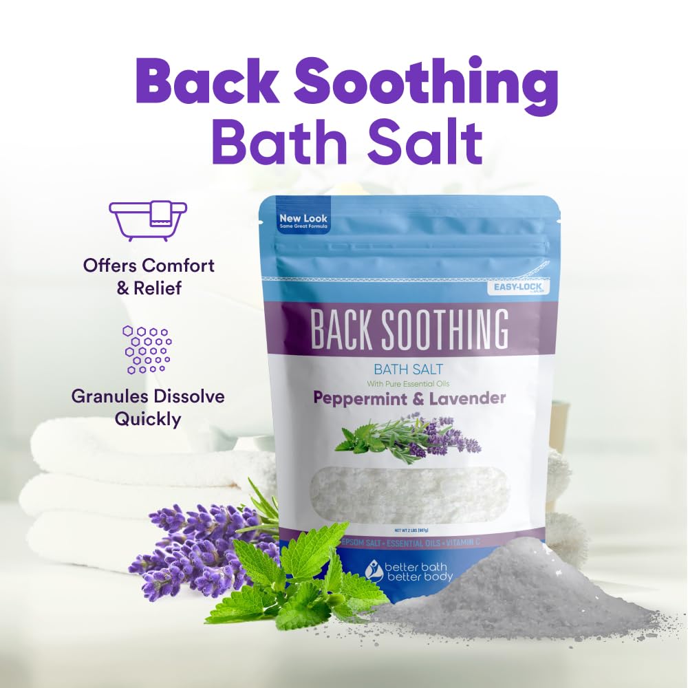 Better Bath Better Body Back Soothing Bath Salt vitamin C crystals for a bright bath water touch.