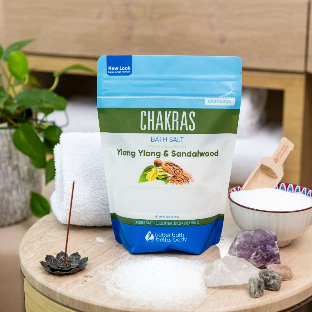 Pouch with press-lock seal highlighting BPA-free packaging for Chakras bath salt