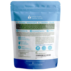 Chakras bath salt essential oils blend close-up highlighting calming aroma and mood support