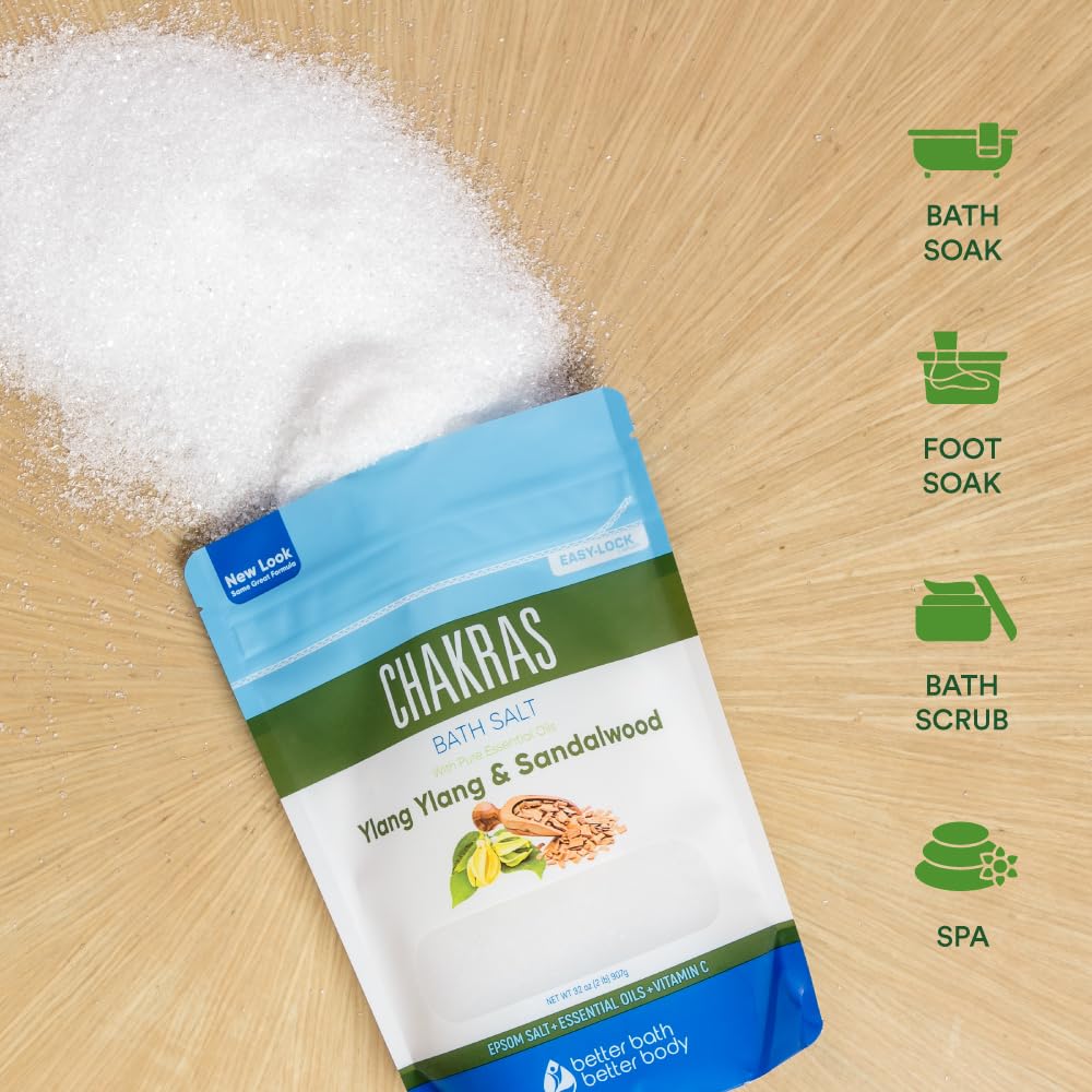Bath salt close-up emphasizing natural ingredients and clean formulation