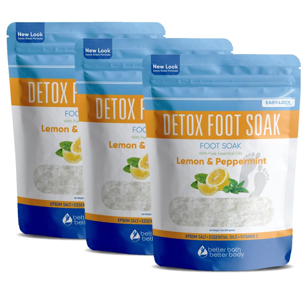 Better Bath Better Body Detox Foot Soak in a BPA-free pouch with a press-lock seal for storage.