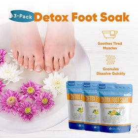 Better Bath Better Body Detox Soak helps nourish dry or cracked feet.