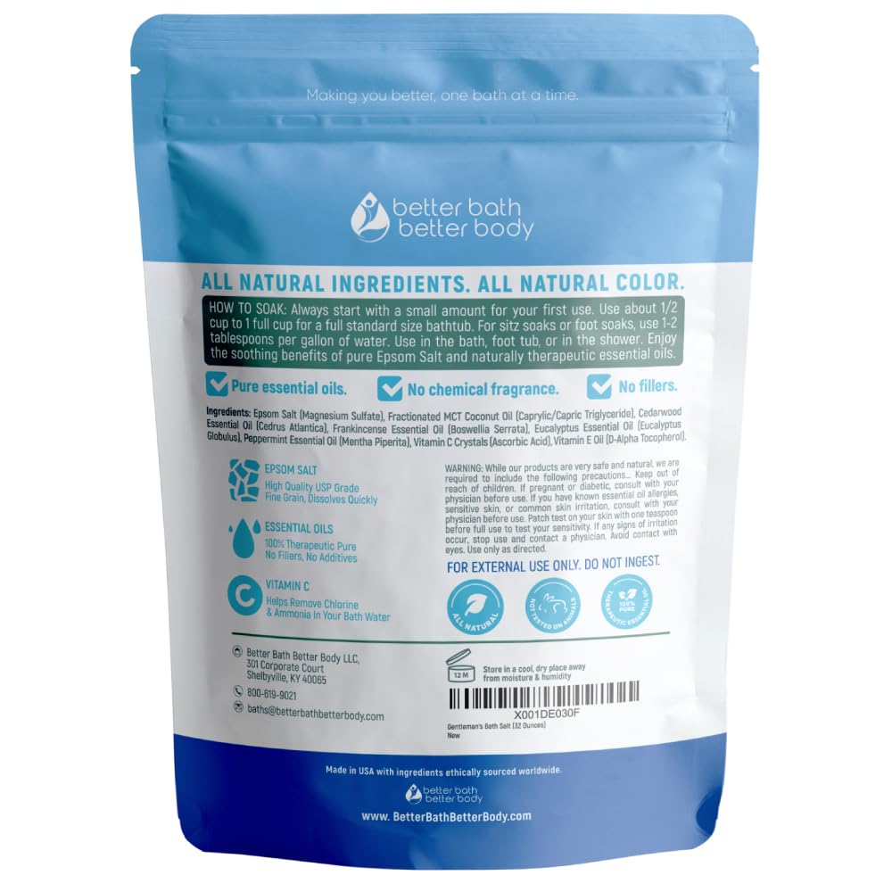 Better Bath Better Body Epsom salt dissolves quickly, easing bath time.
