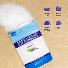 Better Bath Better Body Epsom salt dissolves quickly for a soothing soak.