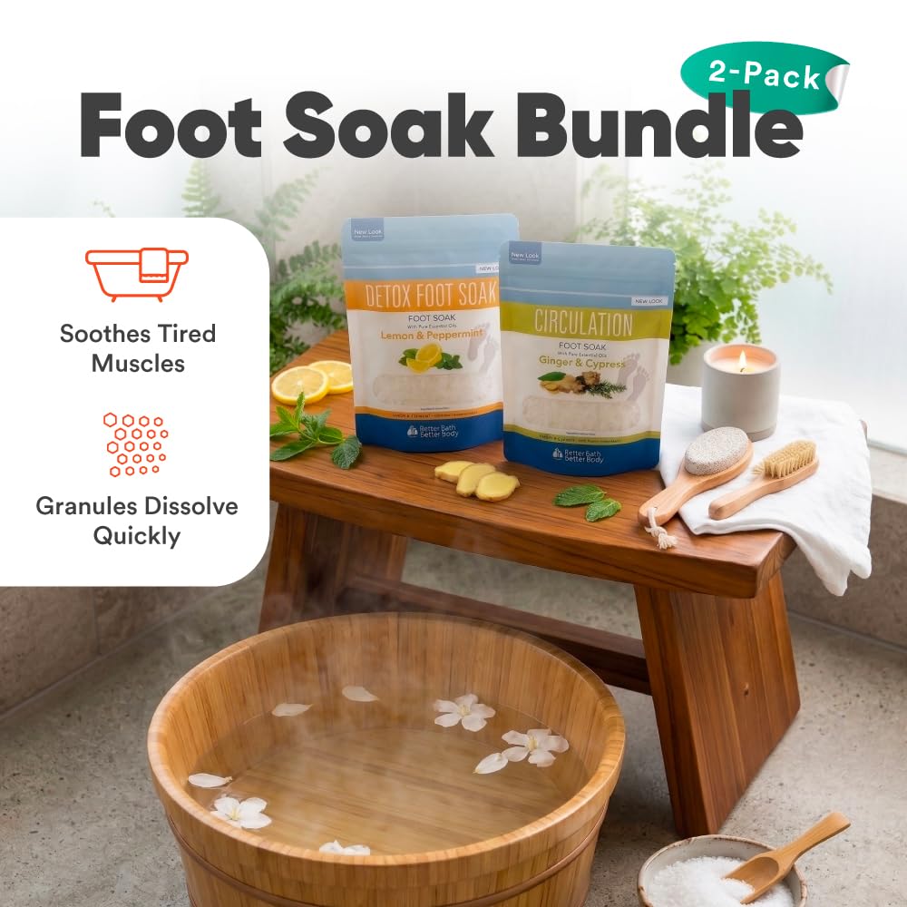 Better Bath Better Body USA-made foot soak salts packaging