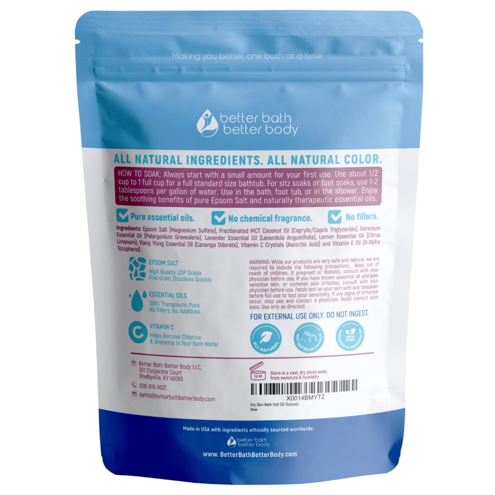 Better Bath Better Body geranium and lavender oils provide a calming aroma.