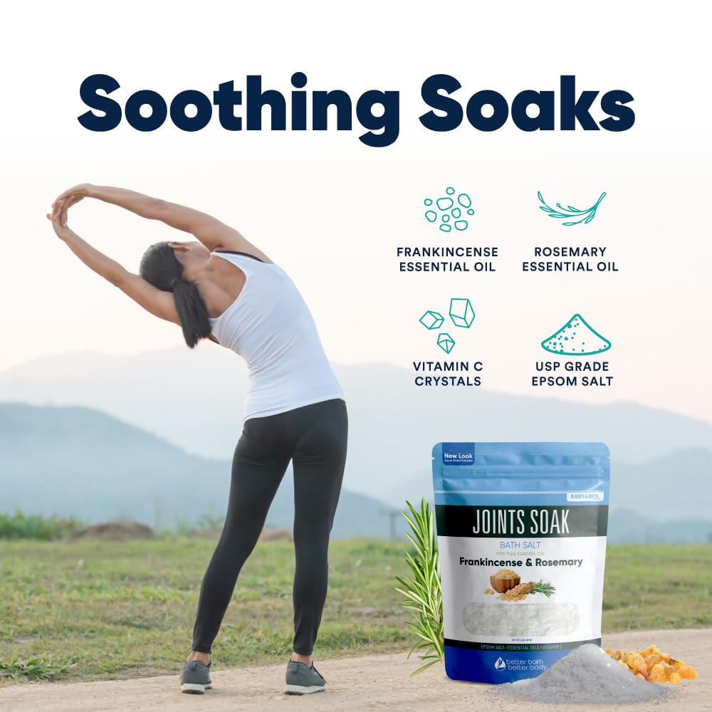 Better Bath Better Body Joints Soak 32 oz pouch ready for extended usage.