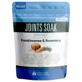 Better Bath Better Body Joints Soak bath salt jar showcases soothing, spa-like hydration.