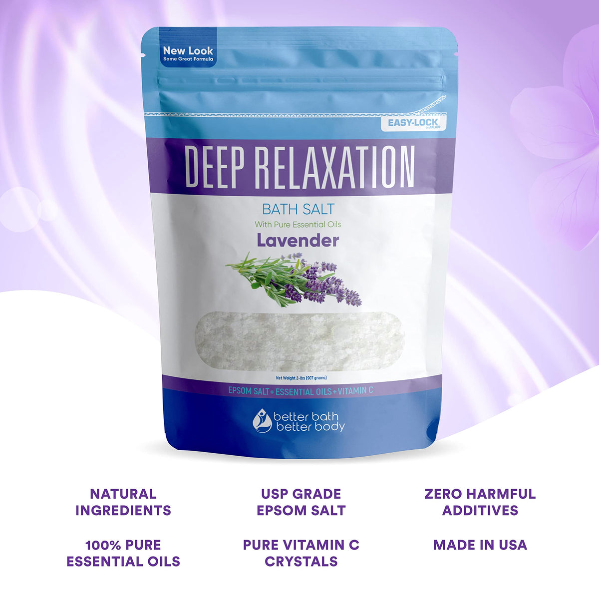 Better Bath Better Body Lavender scent enhances mood during at-home spa soak.