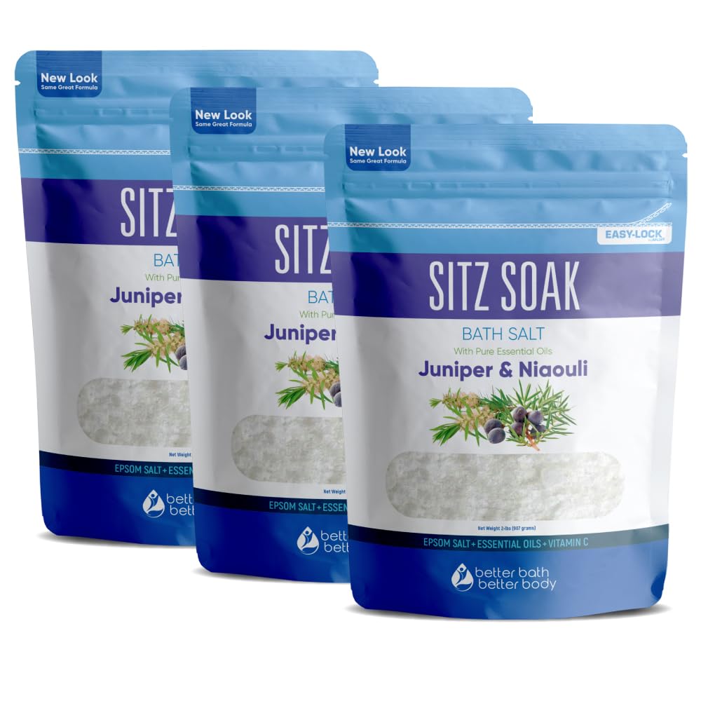 Better Bath Better Body Sitz Bath Salt triple-pack packaging for convenient use.