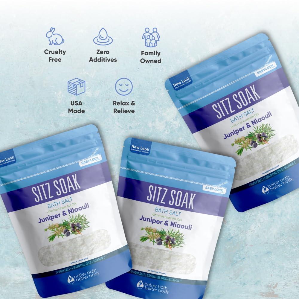 Gift-ready 3-pack Sitz Bath Salt bundle from Better Bath Better Body.