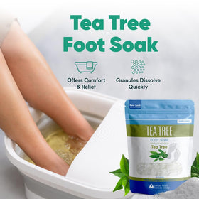 Better Bath Better Body Tea Tree Foot Soak in BPA-free USA pouch for safe storage