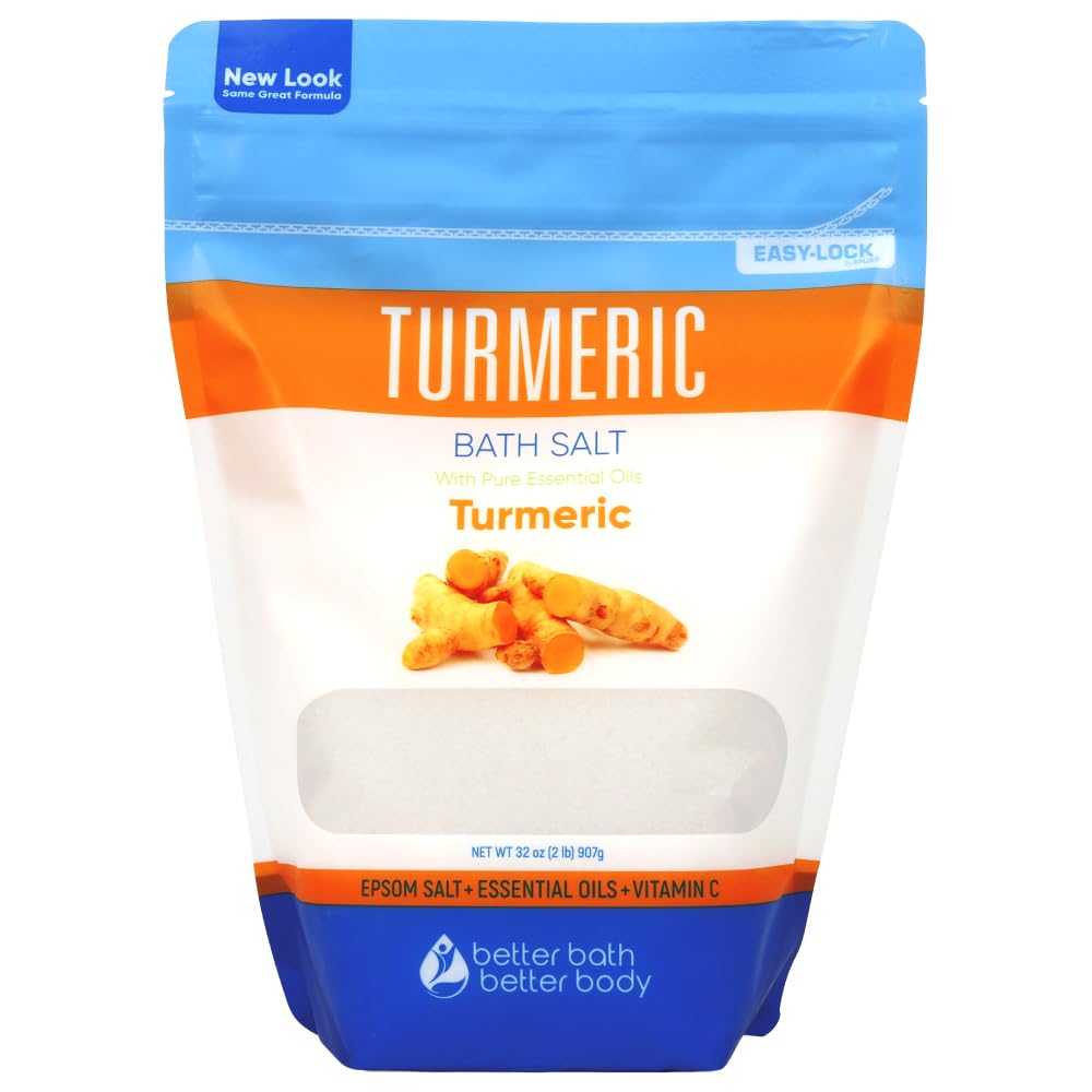 Better Bath Better Body turmeric bath salt pouch for a relaxing soak and aromatic spa-like experience
