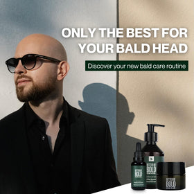 BETTER BE BOLD No Hair Shampoo pairing complements bald head care.
