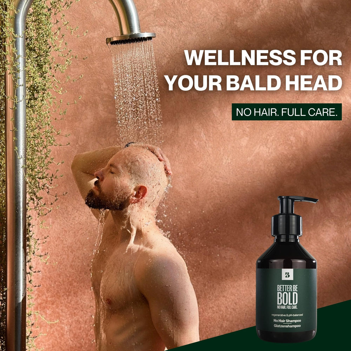 BETTER BE BOLD No Hair Shampoo texture close-up showing creamy lather