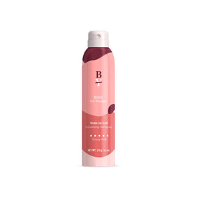 Better Not Younger strong hold hairspray bottle demonstrates long-lasting volume and control.
