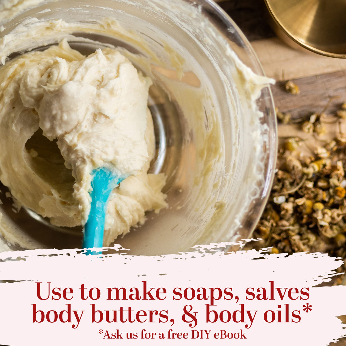 Better Shea Butter chamomile petals for relaxing bath soaks and aromatherapy.