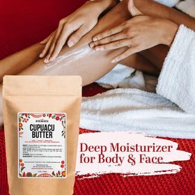 Better Shea Butter Cupuaçu Butter block highlights solid form ready for melting.