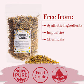 Better Shea Butter dried chamomile flowers for soap making and DIY skincare projects.