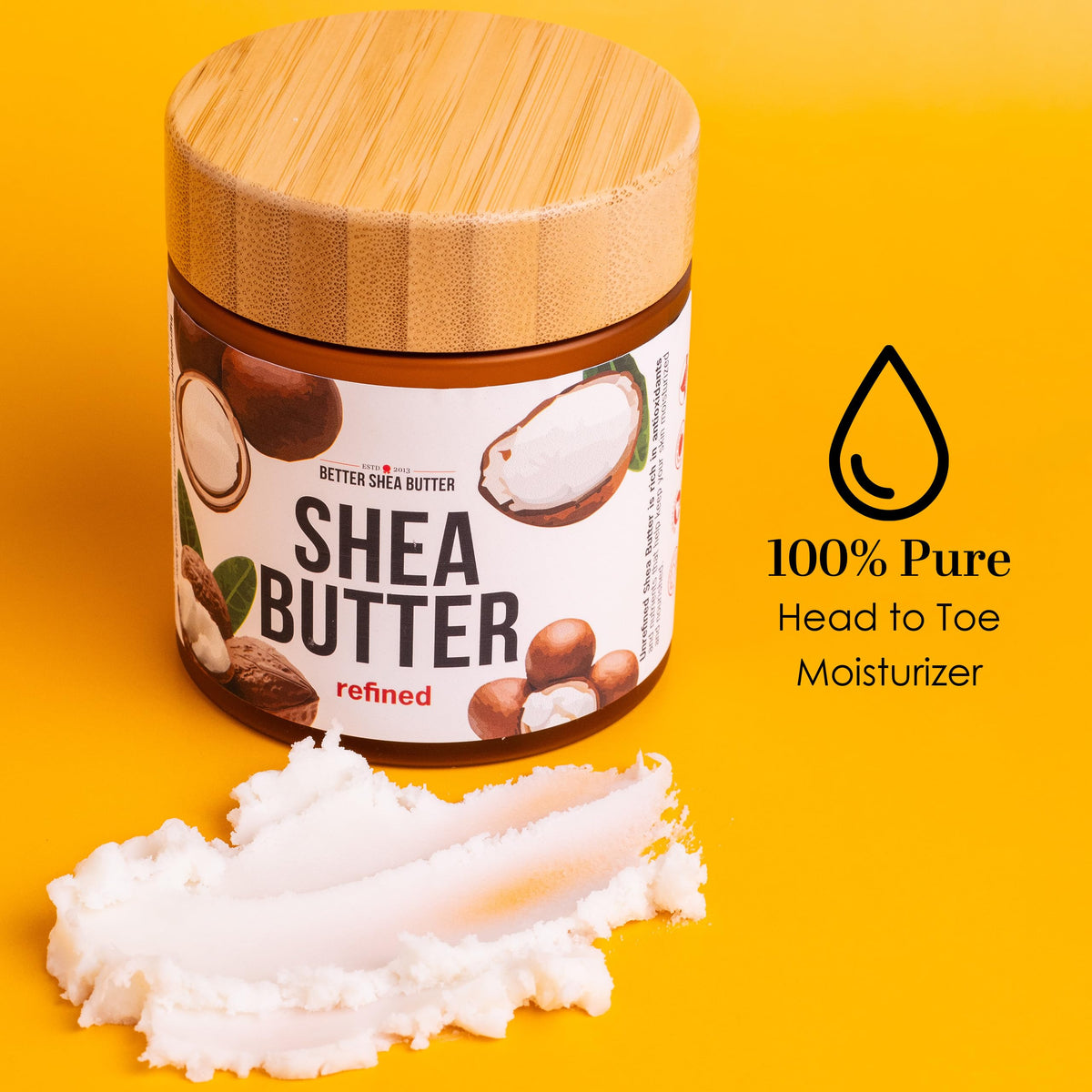 Better Shea Butter lip balm base for DIY soothing lip care.