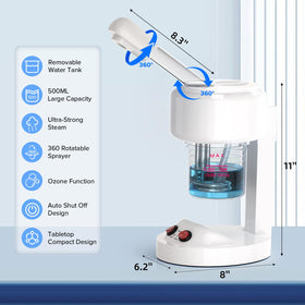 Betterme steamer with a 500 ml water tank for longer sessions