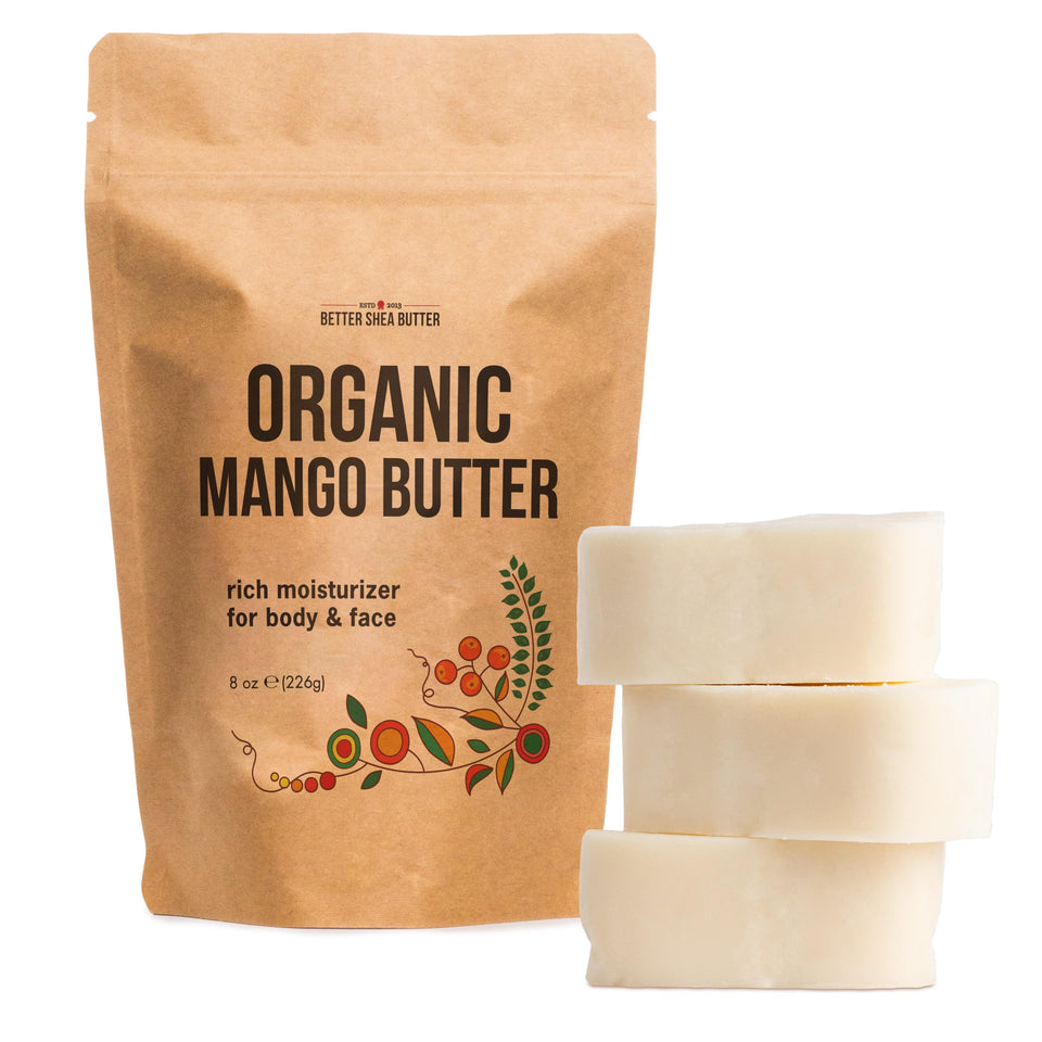 Better Shea Butter organic mango butter block close-up for rich skin moisture
