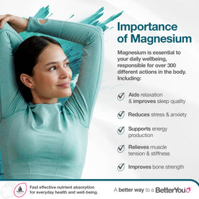BetterYou Magnesium Body Lotion pump dispenser enables easy, even application.