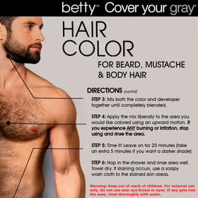 Betty Beauty colors below-the-belt hair safely with minimal mess.