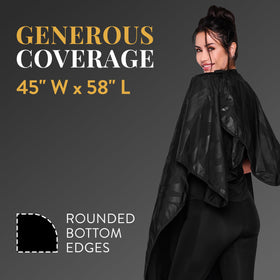 Close-up of neck closure on Betty Dain cape for secure wear.