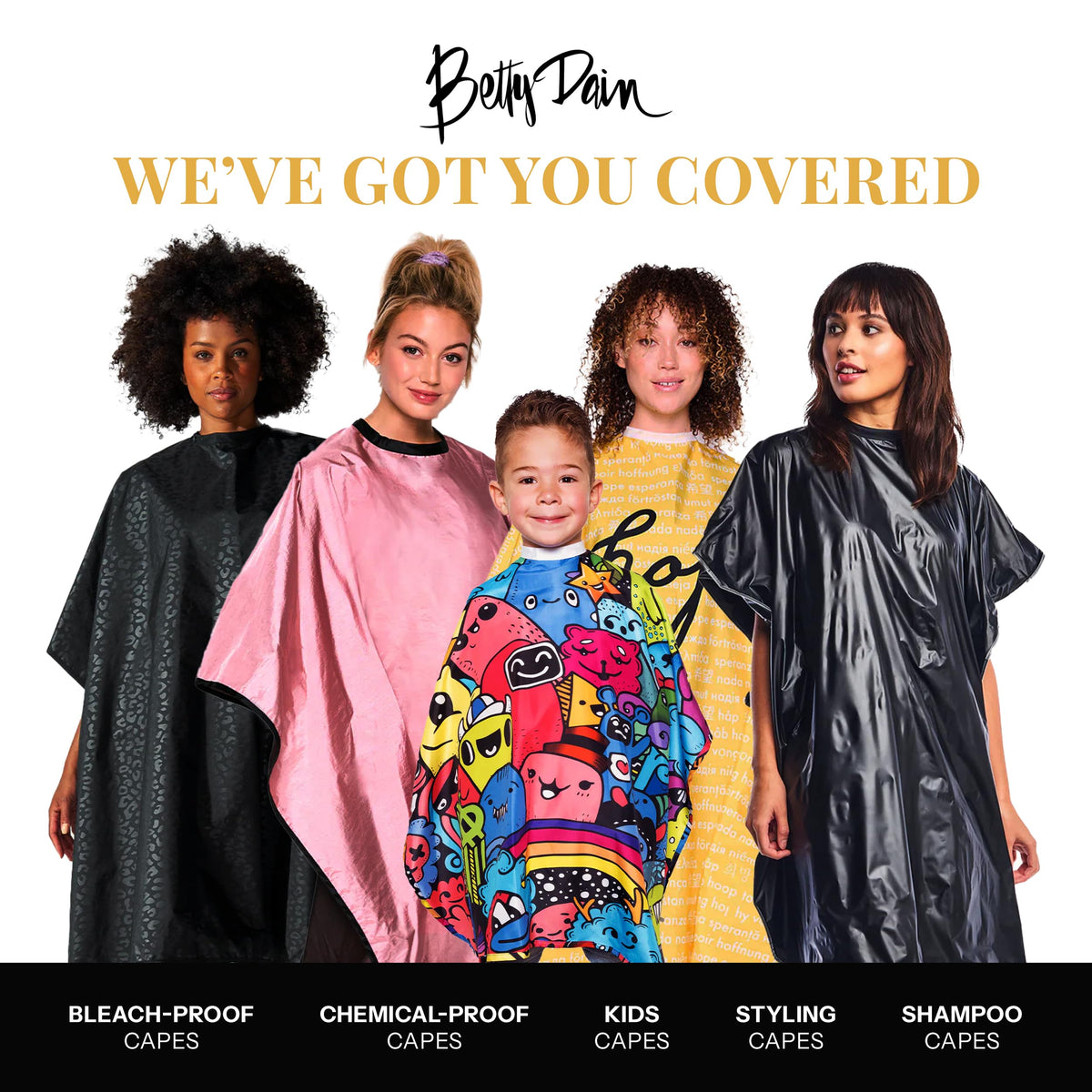 Betty Dain professional salon cape ideal for color and chemical work