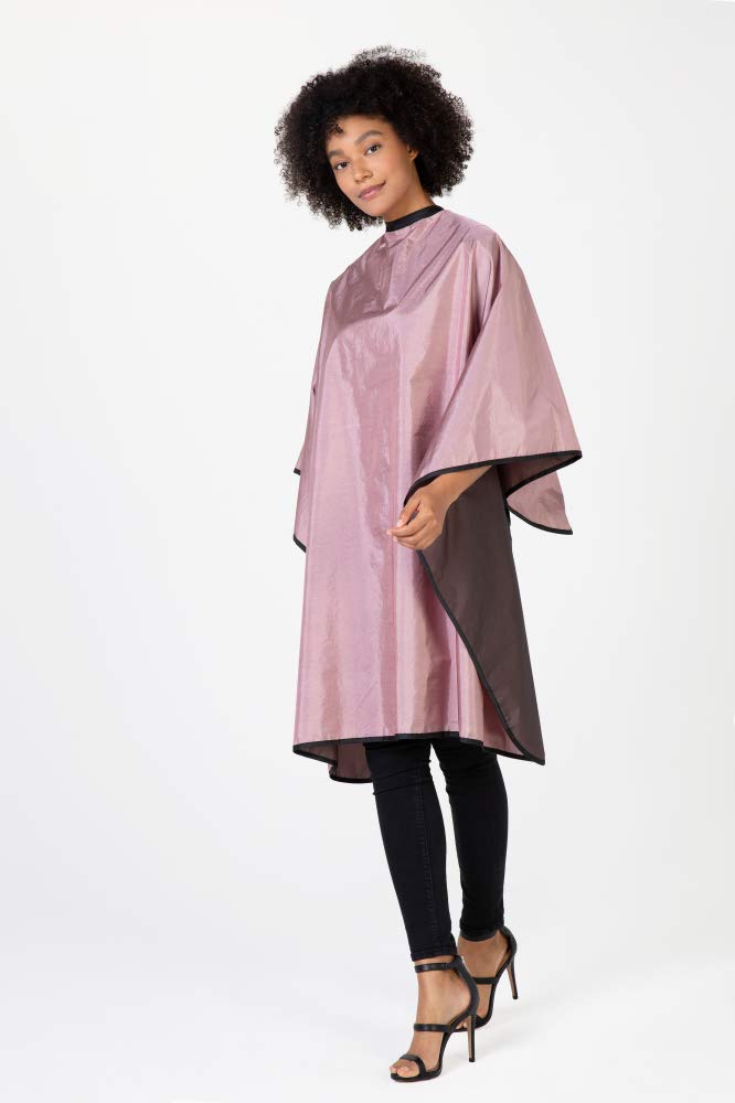 Betty Dain Reversi cape offers generous 50 x 60 inch coverage for diverse clients.
