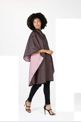 Betty Dain Reversi cape with black finish for dependable color processing protection.