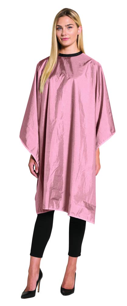Betty Dain Reversi cape in rose two sided design for flexible salon use and protection.