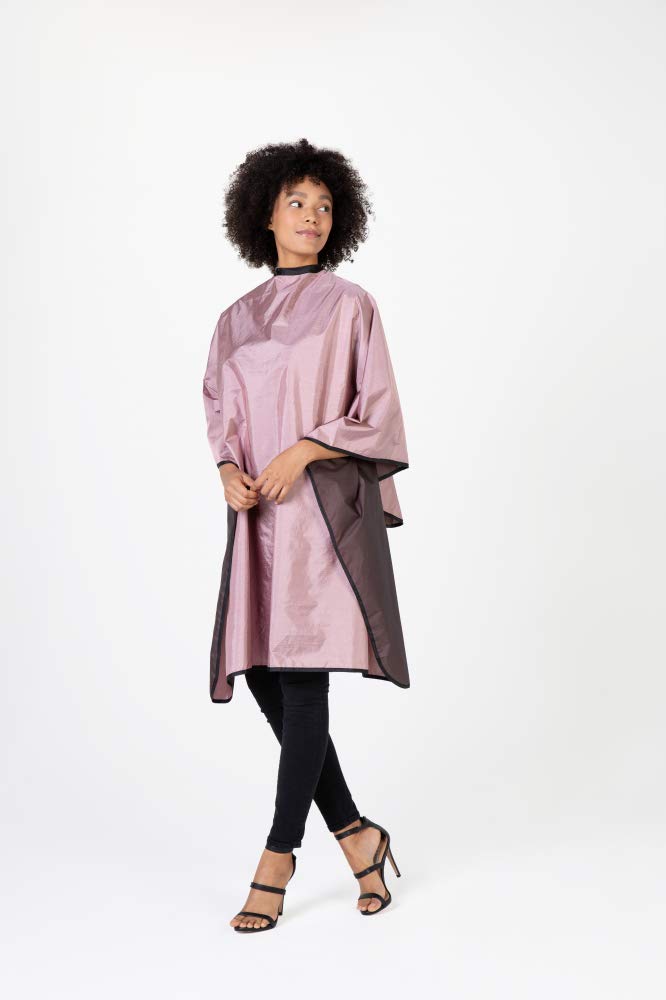 Betty Dain Reversi cape featuring snap neck closure for secure comfortable wear.
