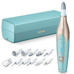 Beurer MP84 charging case demonstrates portable, travel-ready design for on-the-go nails.