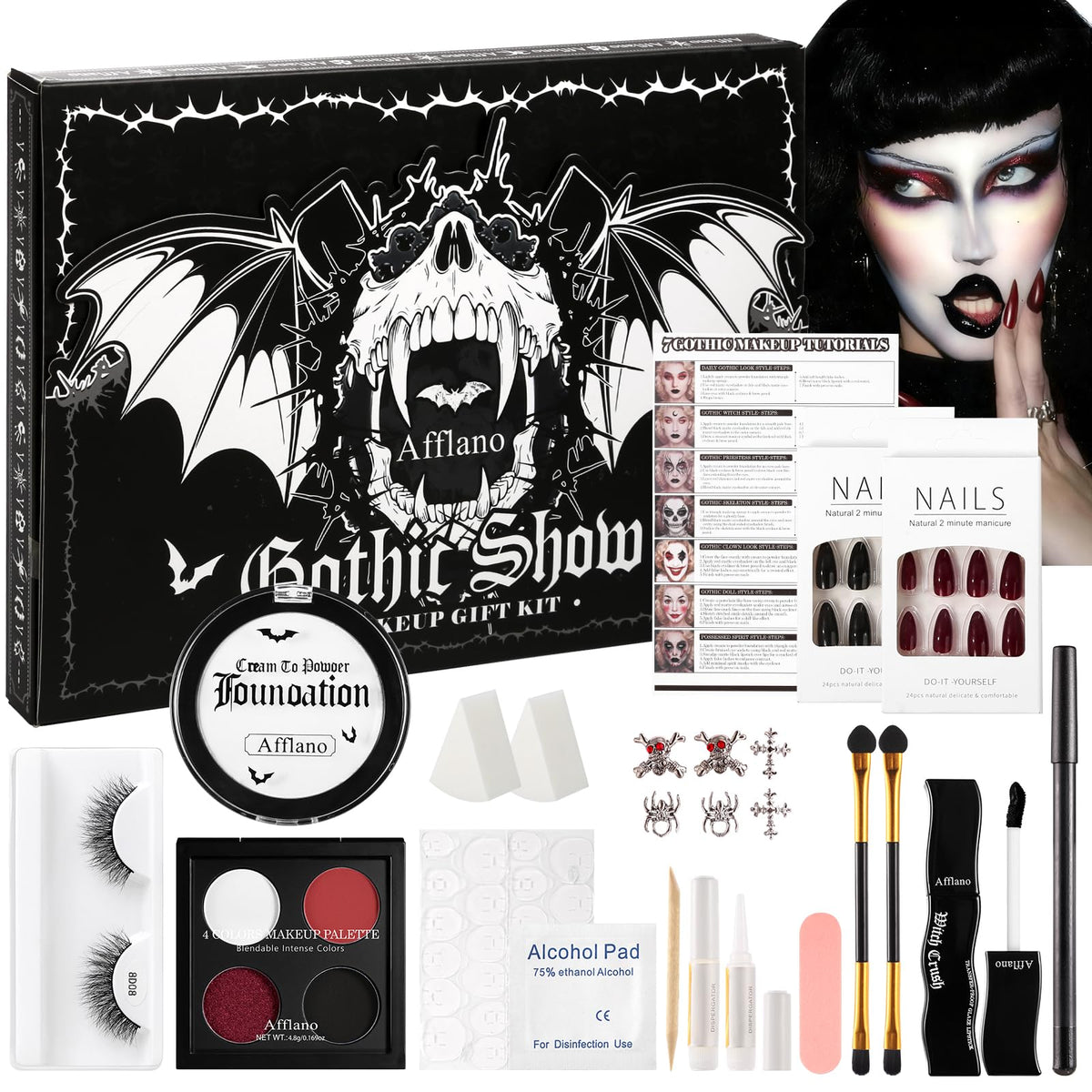 BEUSELF Goth makeup kit front view, perfect for bold Halloween looks