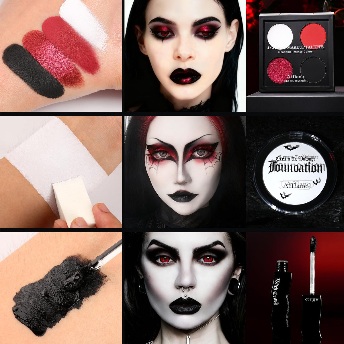 BEUSELF Matte black lip gloss for a striking gothic finish