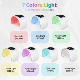 Beuwe LED face mask color modes for customizable treatment.