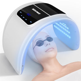 Beuwe red-light mask front view for at-home skincare sessions.