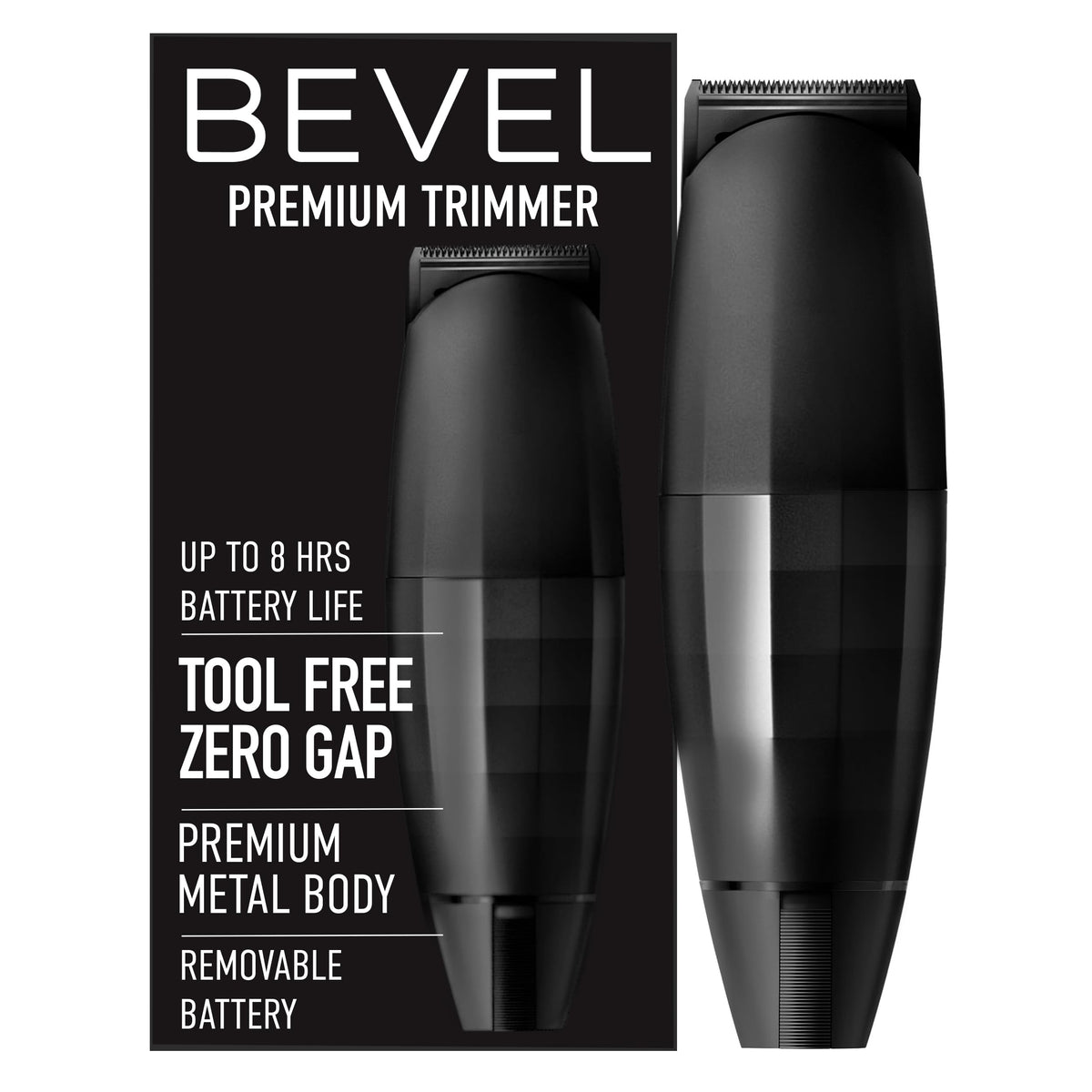 Bevel Beard Trimmer Black Edition with cordless design for precise daily grooming.