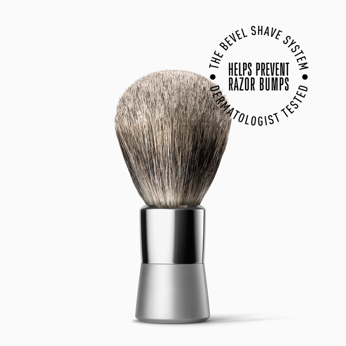Bevel brush in action applying thick lather for a consistent shave.