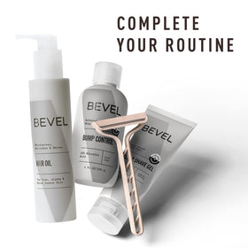 Bevel Essentials travel-friendly razors kit, compact and lightweight for trips.
