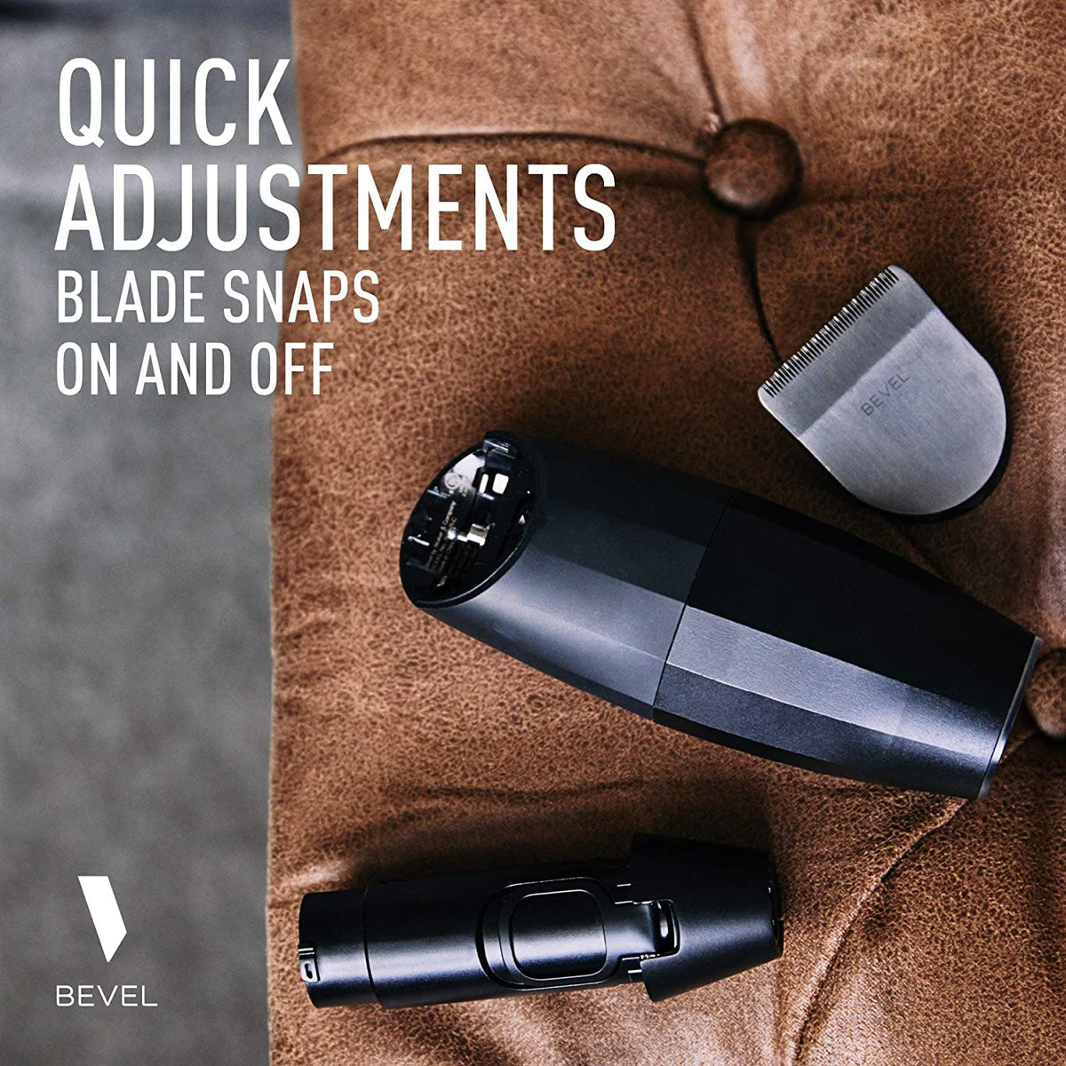 Bevel Zero Gapped Blade: tool-free adjustment for ultra-precise length control.