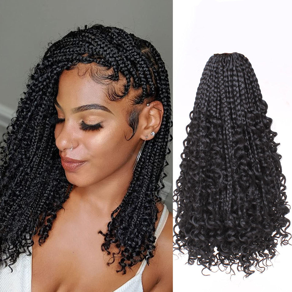 Beverlee 14-inch boho box braids pack closeup showing natural look and lightweight feel.