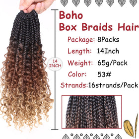 Beverlee Boho Braids curly ends show natural texture