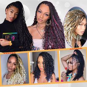 Beverlee 14 inch Boho Braids installation ready for quick protective styling